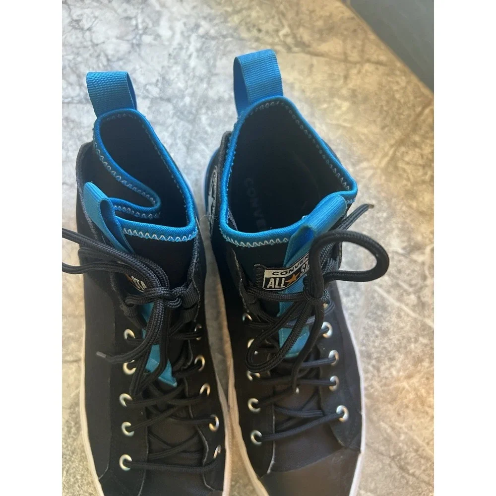 Converse Chuck Taylor All Star High Top Black Blue Sneakers Mens 11 Womens 13 - Picture 6 of 12